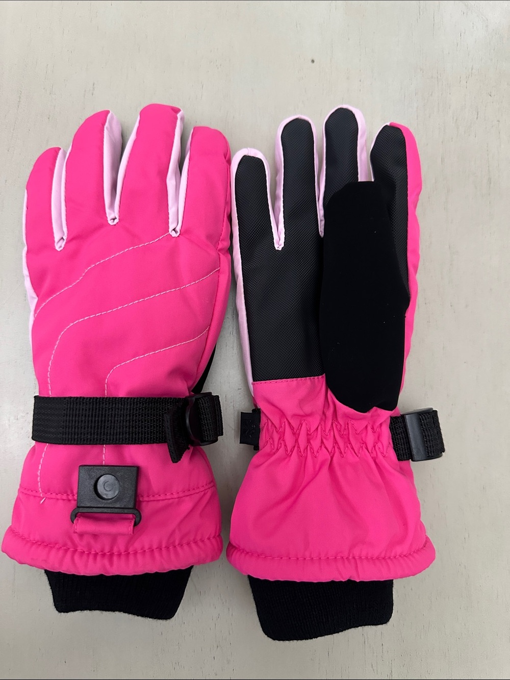 All In Motion Youth Pink Waterproof Insulated Snow Gloves Size 8-14